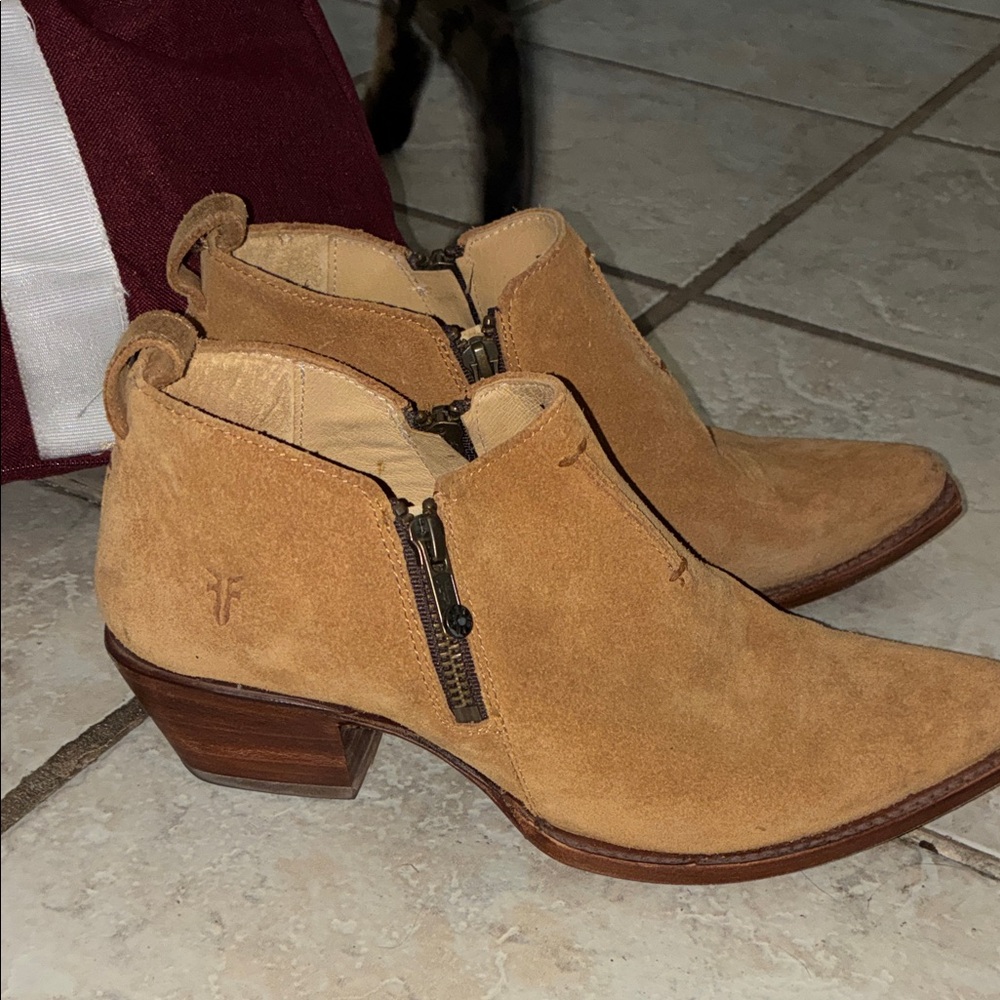 Tan Suede Ankle Boots